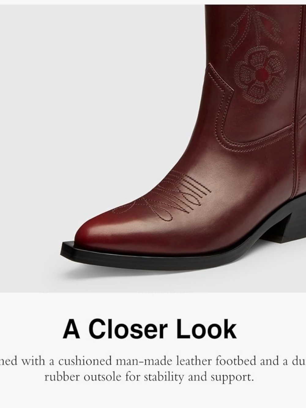 Coach Women's Aria Loved Leather Tall Cowboy Boot color Merlot size 9 - Picture 2 of 14